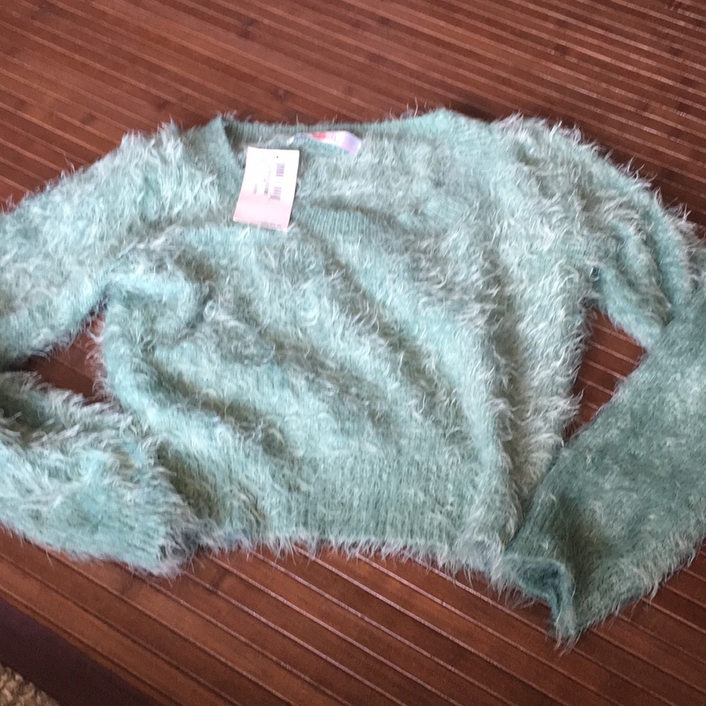 NEVER WORN American Apparel fuzzy crop top